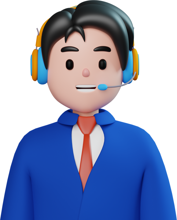 3d male customer call service